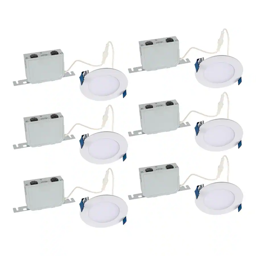 Halo White 4 in. W Canless Recessed Downlight HLB4LSFS5-6PK - Best Buy
