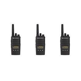 3 Pack of Motorola RMU2080d Business Two-Way Radio LED Display 2 Watts/8 Channels - Black