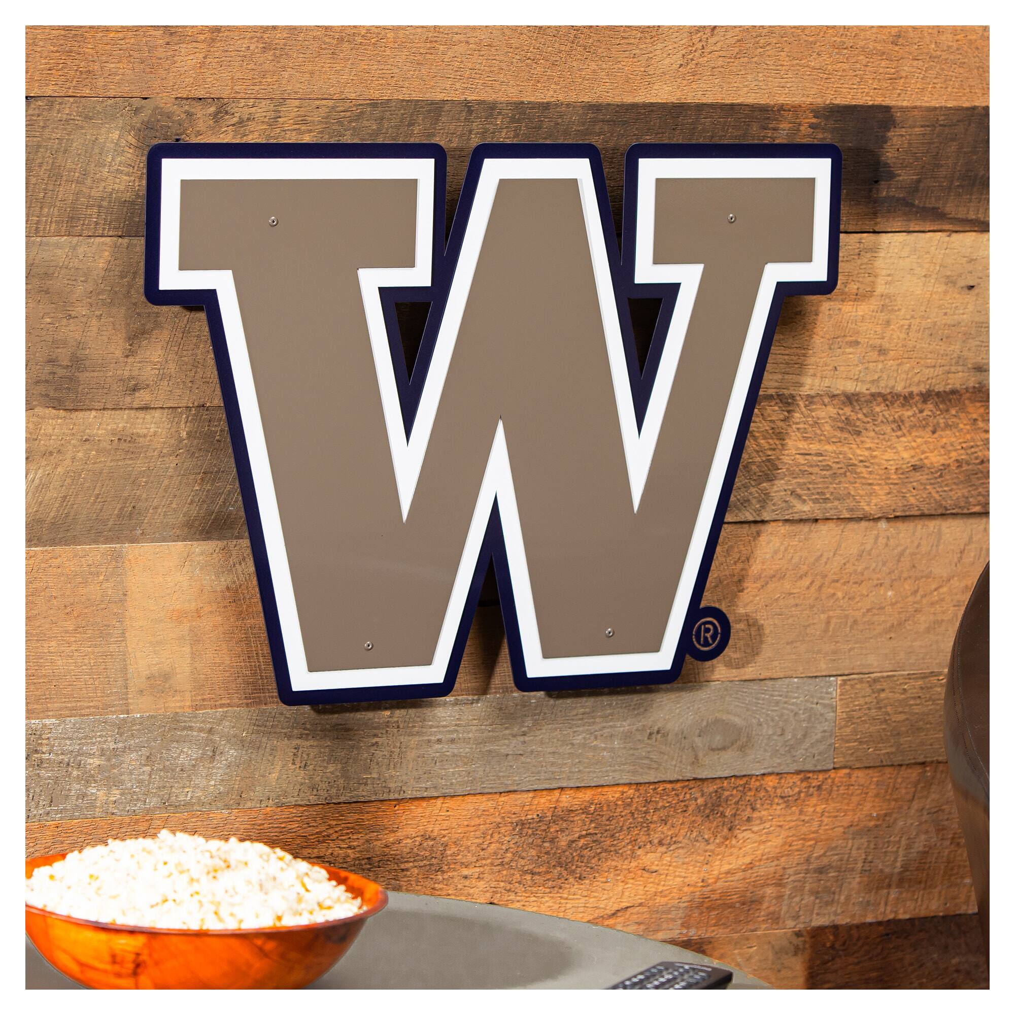 Alt View 1. Evergreen Enterprises - Washington Huskies 23" Layered Metal Wall Art Sign - Multicolor.
