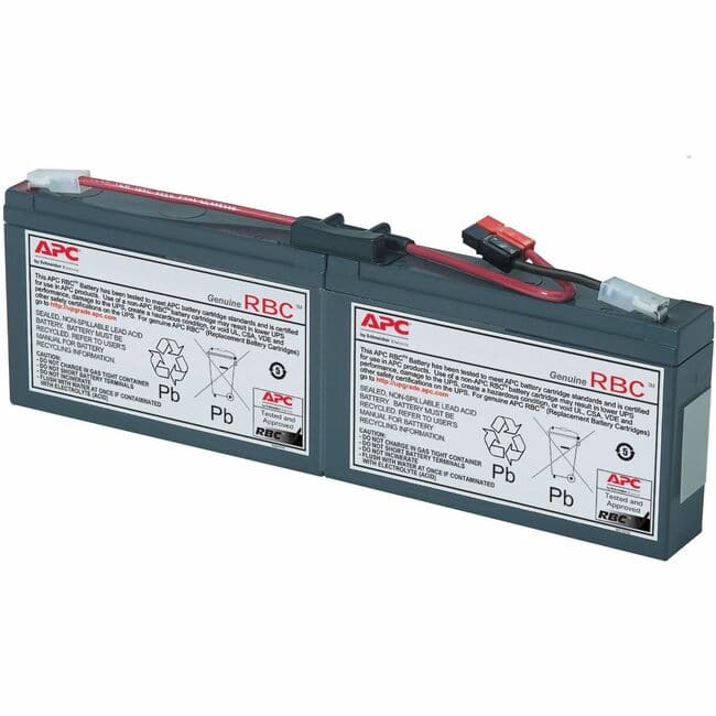 APC - Replacement Battery Cartridge 18 - 9000 mAh - 12 V DC - Lead Acid - Hot Swappable - 3 Year Minimum Battery Life - 5 - Black