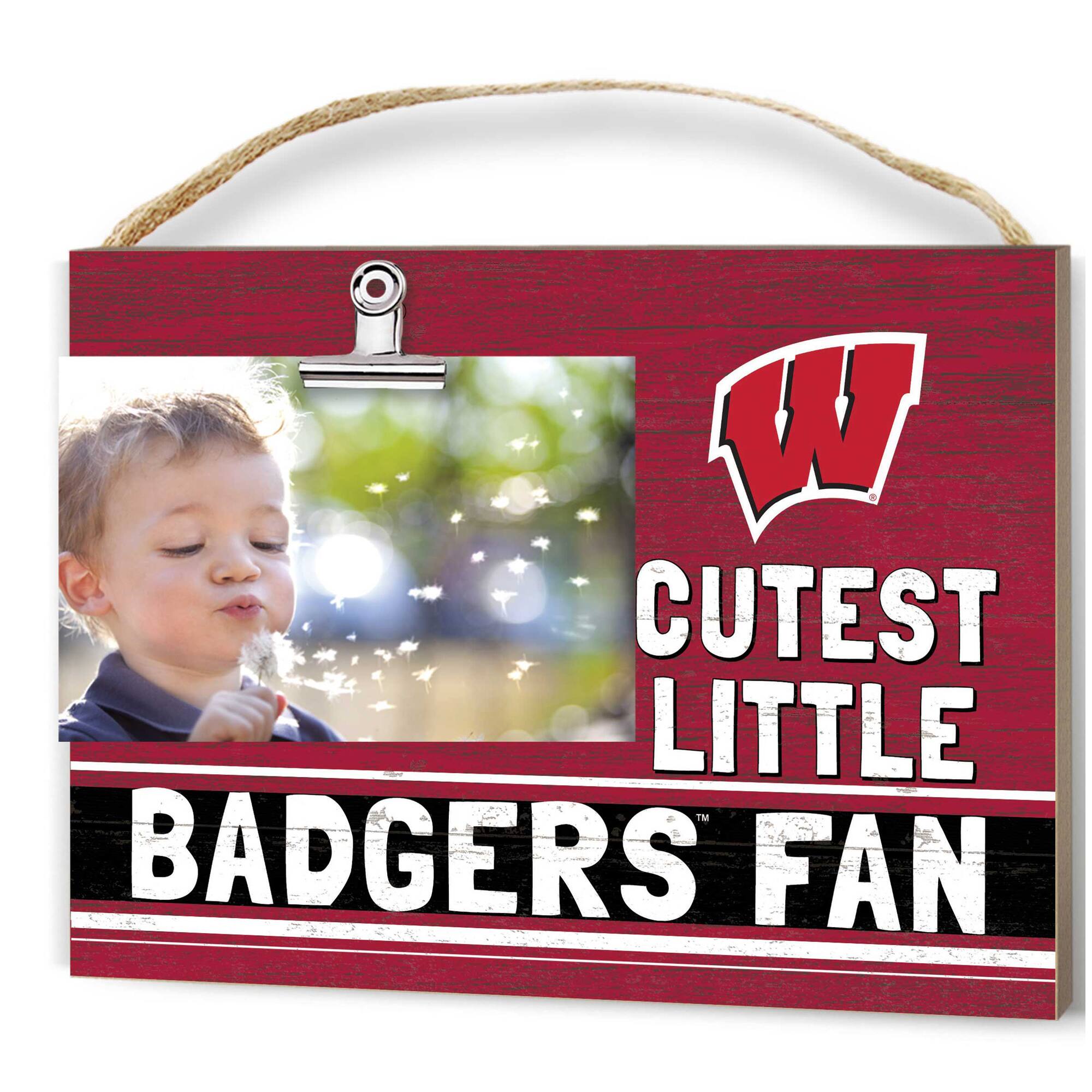 Wisconsin Badgers 8'' x 10'' Cutest Little Team Logo Clip Photo Frame