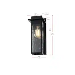 Elegant Lighting - Dunton 7 inch Outdoor Pendant - Black