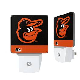 Keyscaper - Baltimore Orioles Primary Logo Stripe Design Nightlight 2-Pack - Multicolor