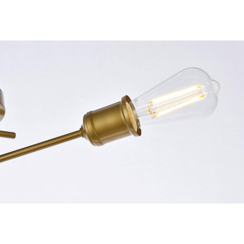 Alt View 4. Living District - Xavier 3 lights flush mount in brass - Brass.