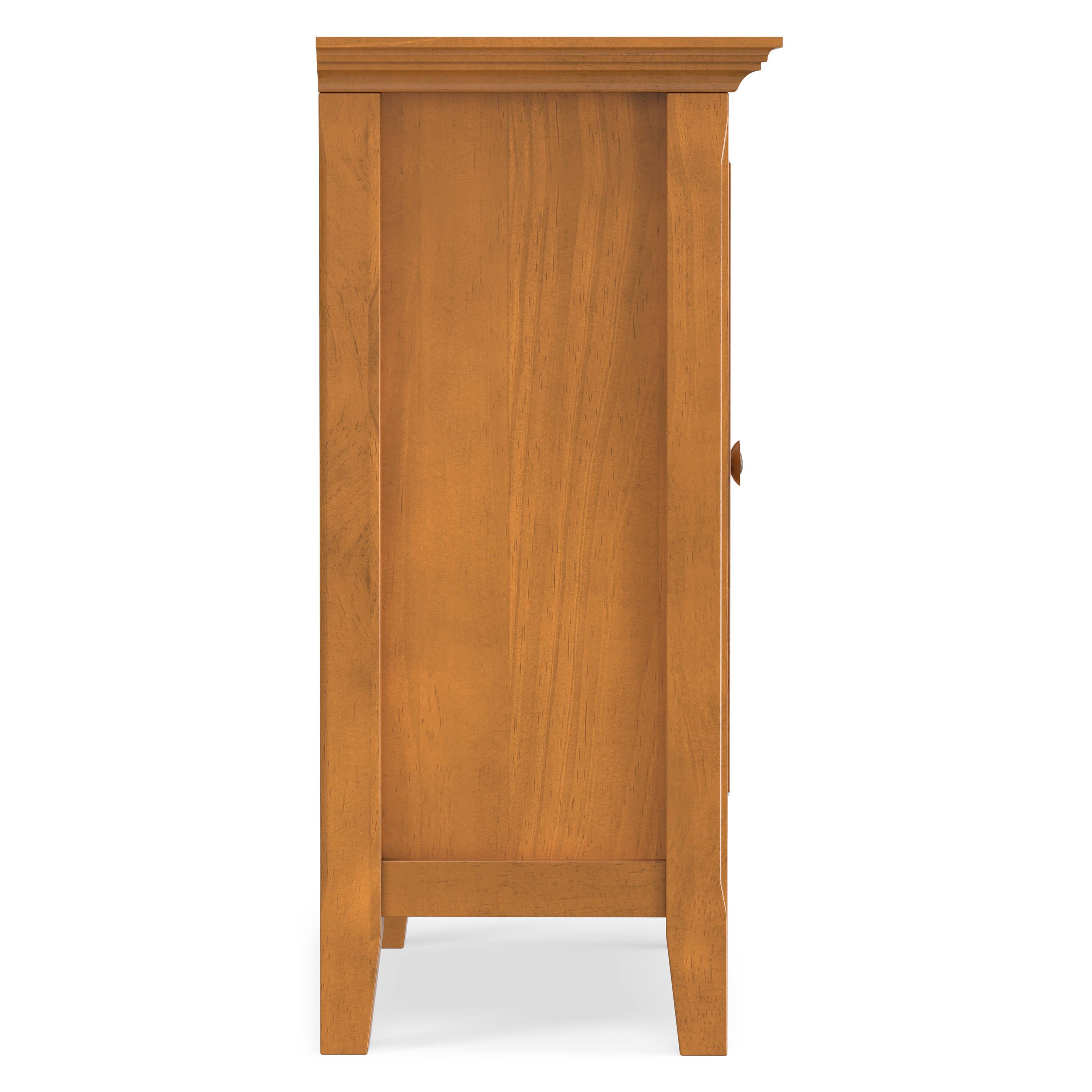 Alt View 2. Simpli Home - Simpli Home Amherst 32 inch Wide Solid Wood Transitional Low Storage Cabinet in Light Golden Brown - Light Golden Brown.