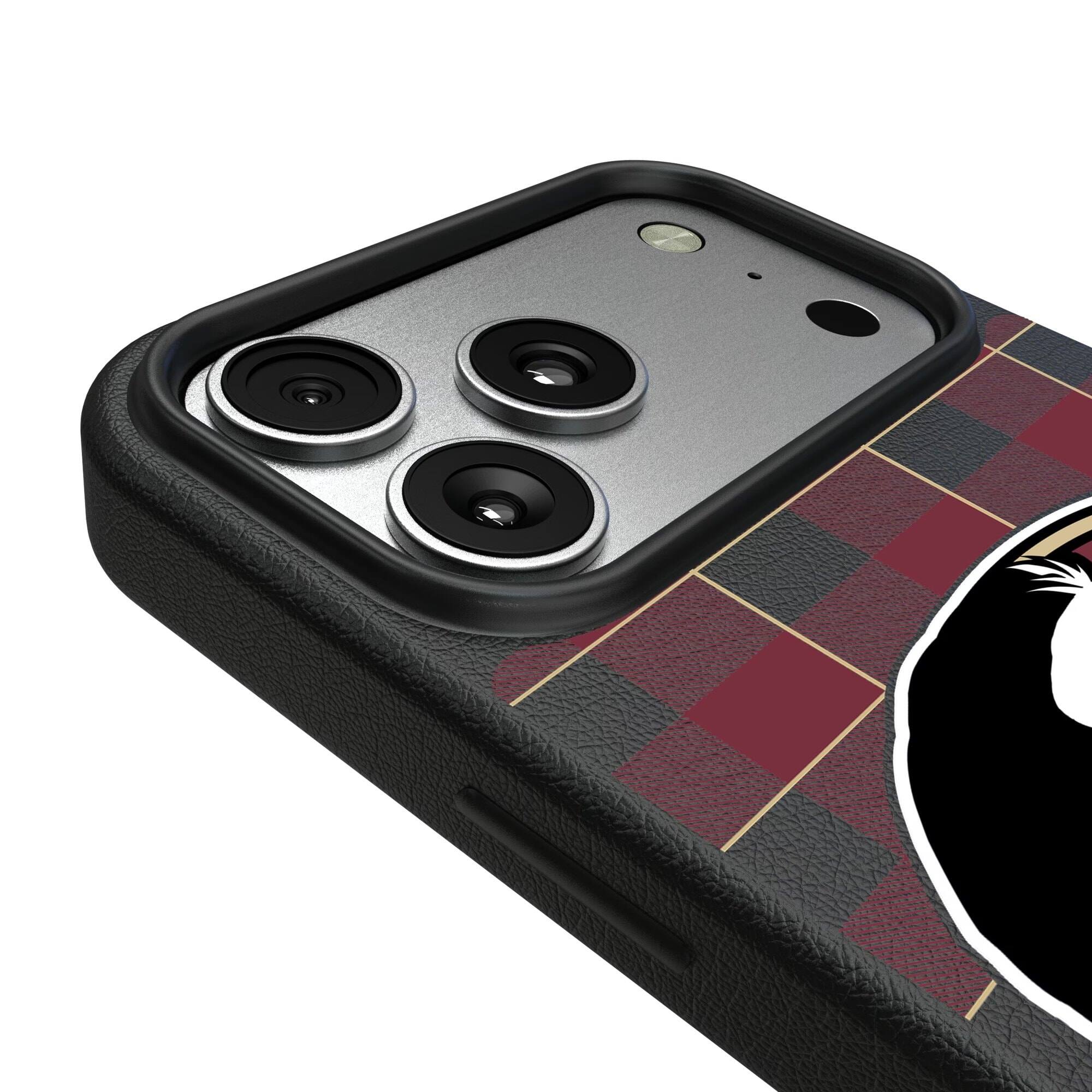 Alt View 2. Keyscaper - Florida State Seminoles Plaid Magnetic Bump iPhone Case - 16 Pro - Black.