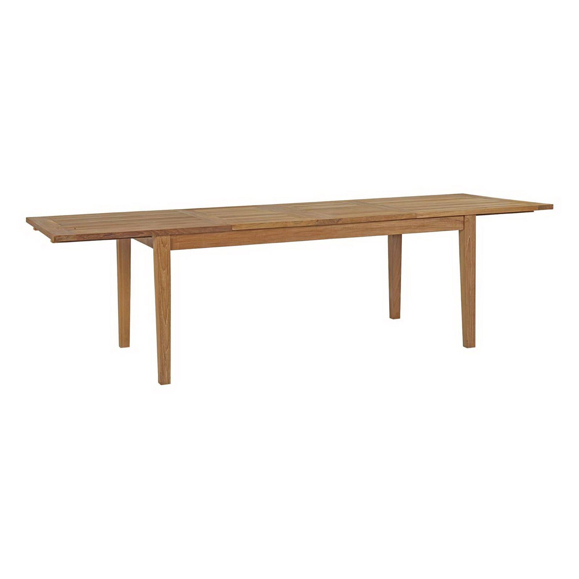 Left. Modway - Marina Extendable Outdoor Patio Teak Dining Table by Modway - Natural.