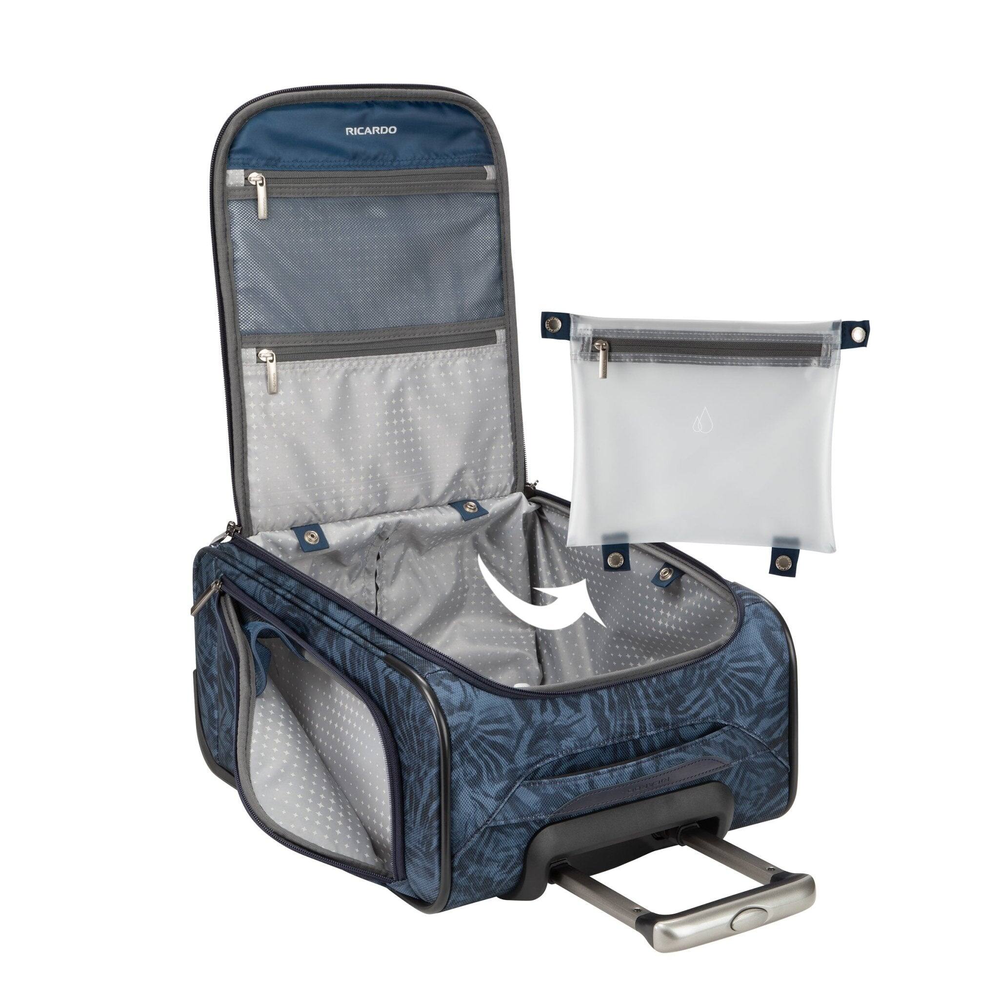 Left. Ricardo Beverly Hills - Avalon Softside 16" USB Carry-On, Serengeti Night - Serengeti Night.