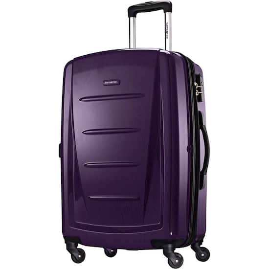 Samsonite Winfield 2 28 Expandable Spinner Suitcase Purple 56845 1717 Best Buy