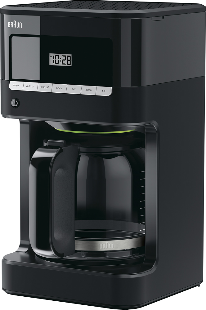 Left View: Braun - BrewSense 12-Cup Coffee Maker - Black