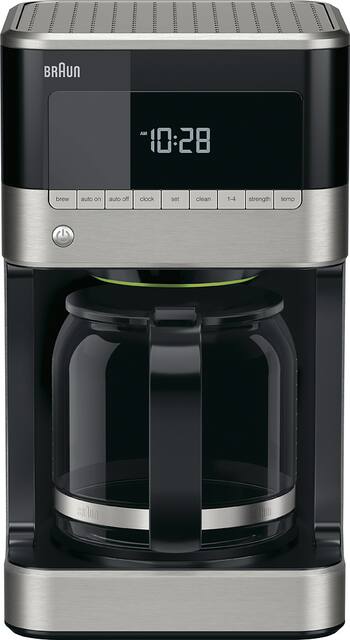 Braun - BrewSense 12-Cup Coffee Maker - Black/Stainless Steel