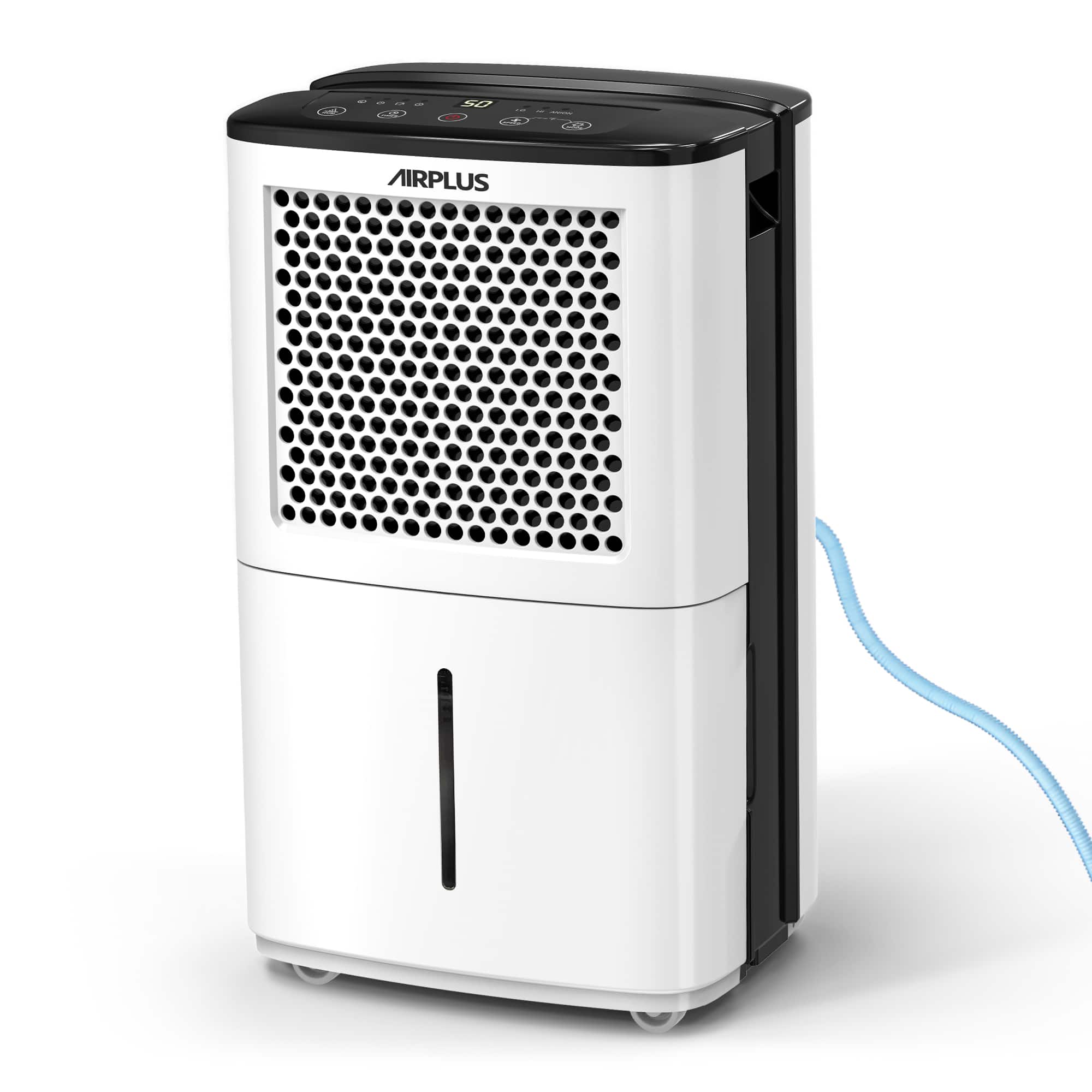 Edendirect - 38 pt. 2000 sq. ft. Portable Dehumidifier in White with 3.8 L Tank, Auto Defrost, Anionic Air Release, Variable Speeds