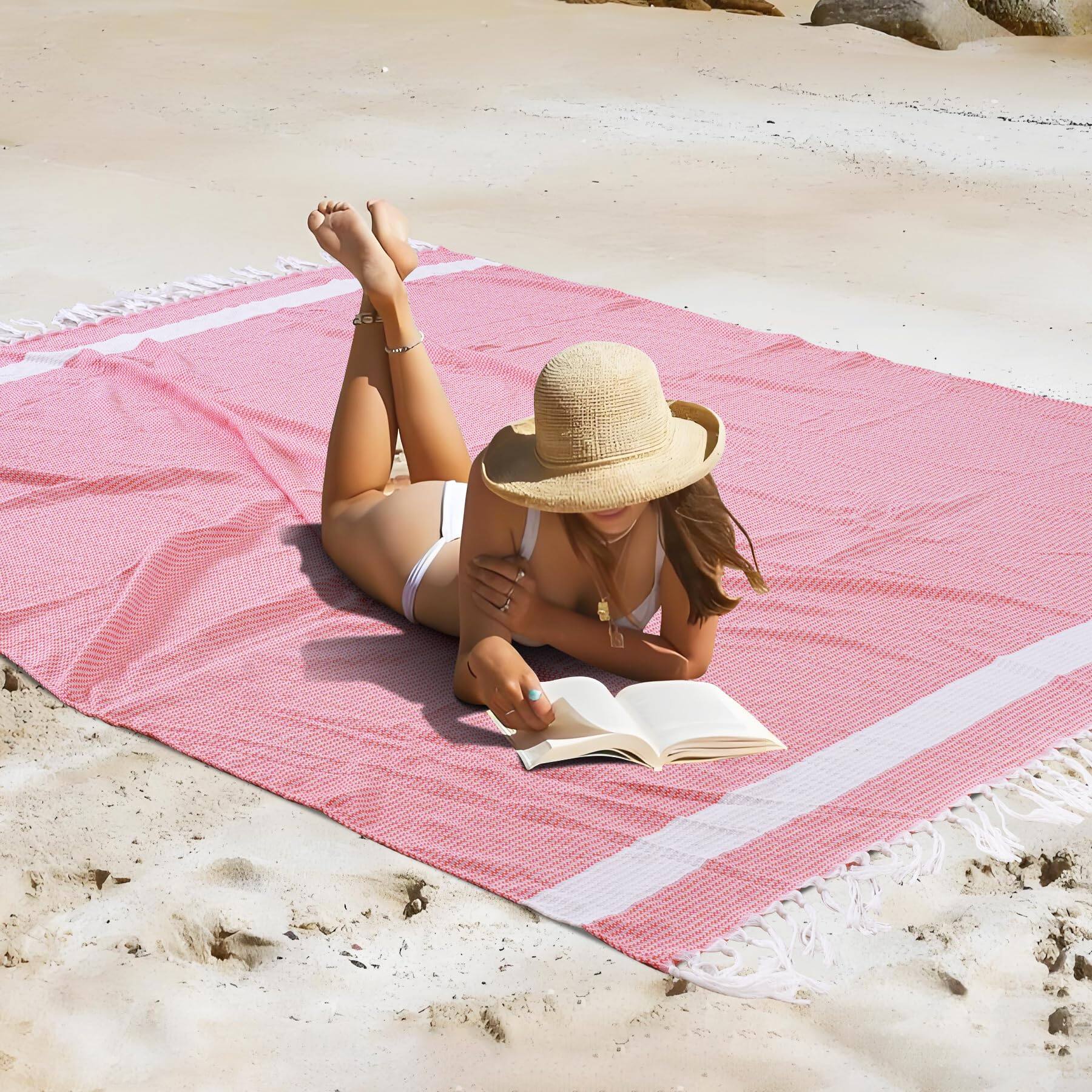 Front. Reds Spade - Beach Towel Blanket Picnic Ourtdoor Mat Oversized Sandproof Fast Dry Thin Extra Large Xl Big Huge Compact S... - Rustic-Giant Large 82'' x 90''.