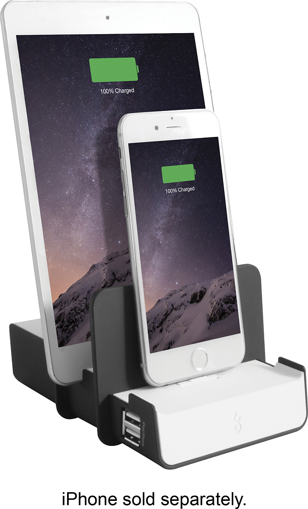  Unbranded - 4-Device Charging Station - Black/White