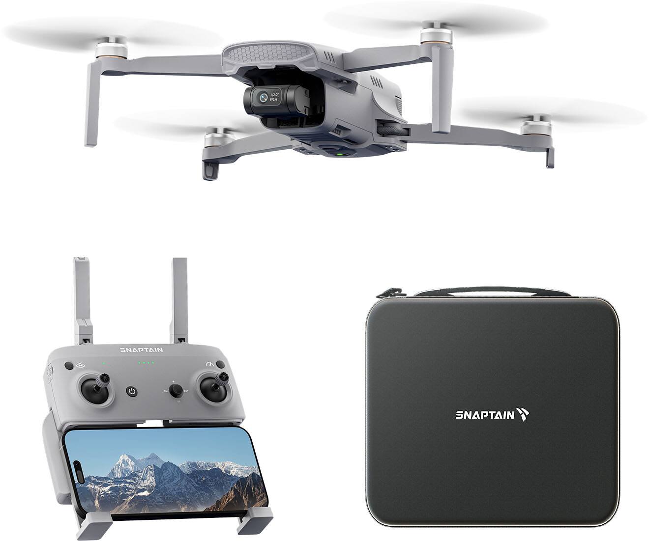 Snaptain P40 LITE 3 Axis Gimbal 8K Camera Drone Gray P40