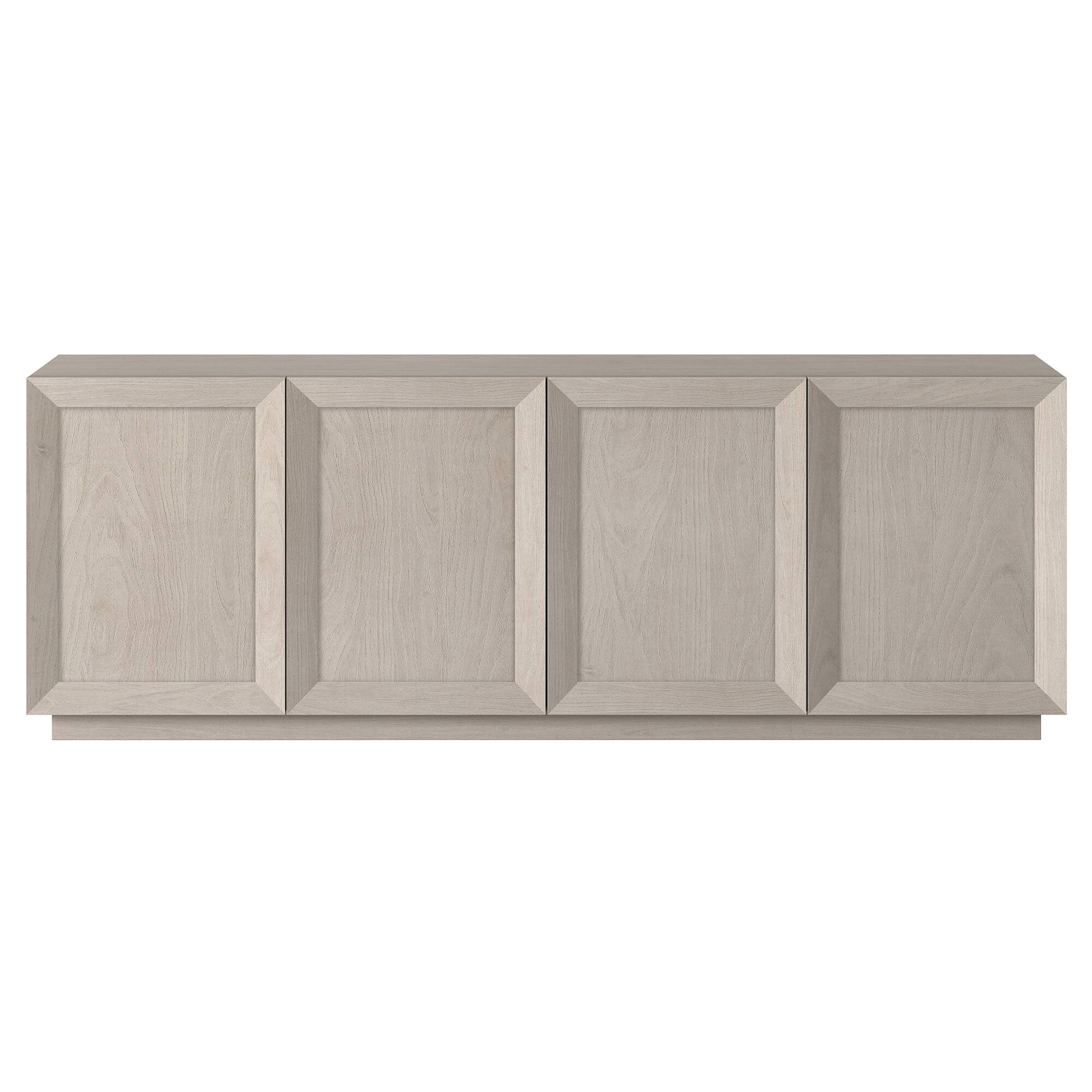 Angle. Hudson&Canal - Morse Rectangular TV Stand for TV's up to 75" in Alder White - Alder White.