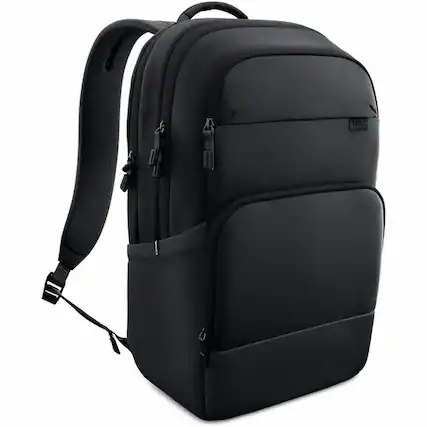 Front. Dell - Dell EcoLoop Carrying Case (Backpack) for 14" to 16" Notebook - Black - Anti-scratch Interior, Water Proof Zipper, Water - Black.
