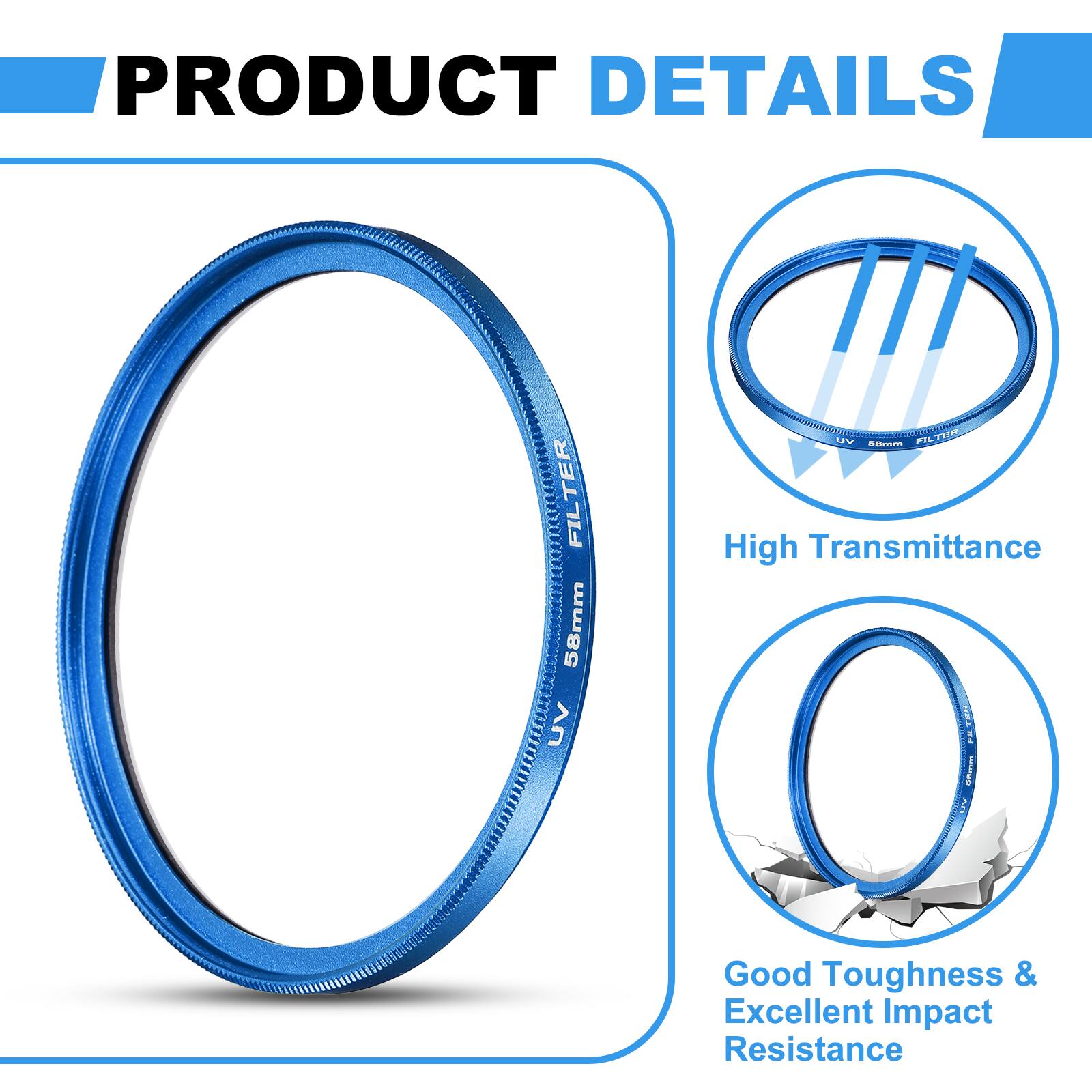 PRODUCT DETAILS

- 58mm
- High Transmittance
- Good Toughness & Excellent Impact Resistance