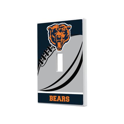 Front. Keyscaper - Chicago Bears Passtime Design Single Toggle Lightswitch Plate - Multicolor.