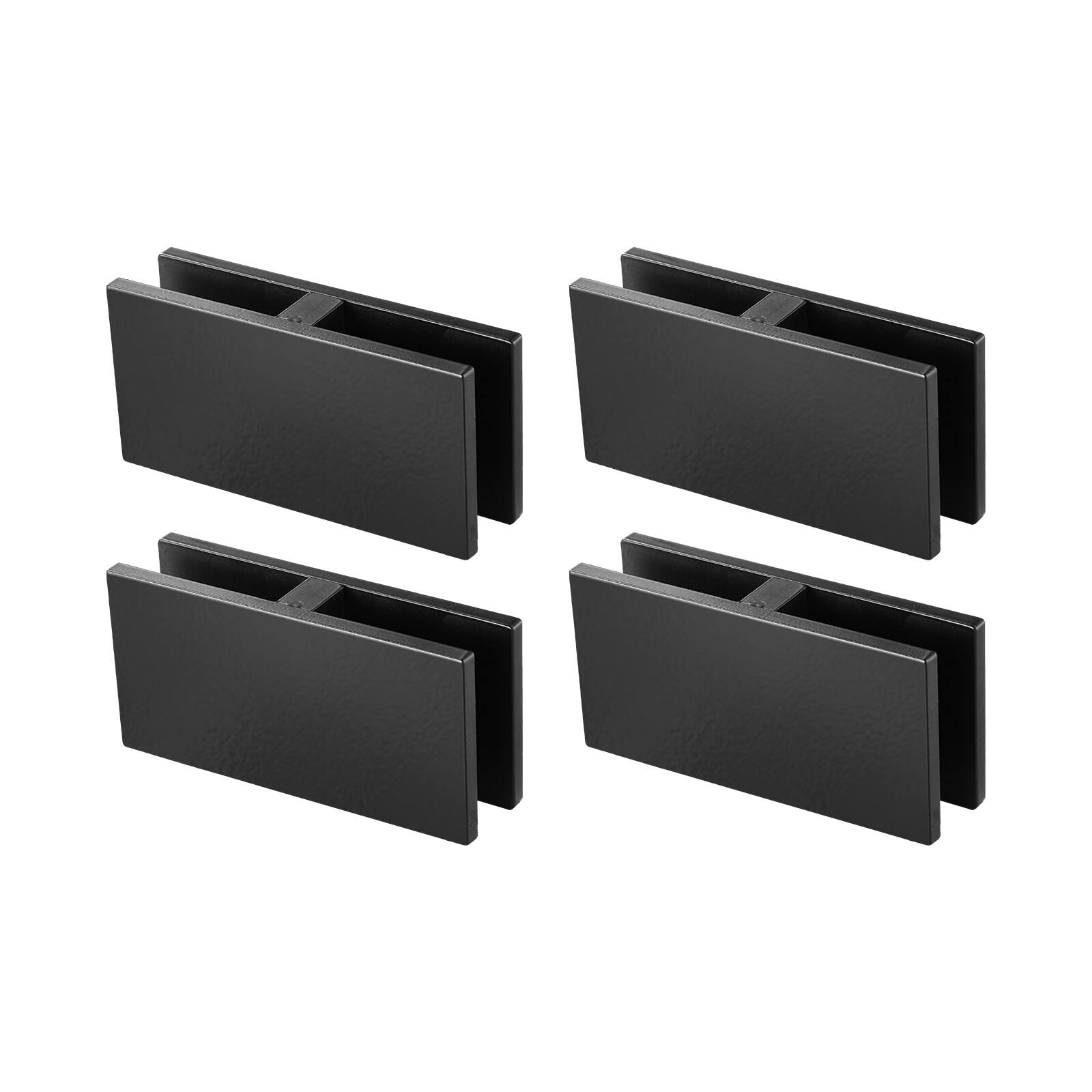 Alt View 5. VEVOR - Glass Clamp, 4 PCS Rectangle Glass Railing Bracket for 0.31 "-0.47 " Tempered Glass, 304 Stainless Steel Glass - Black.