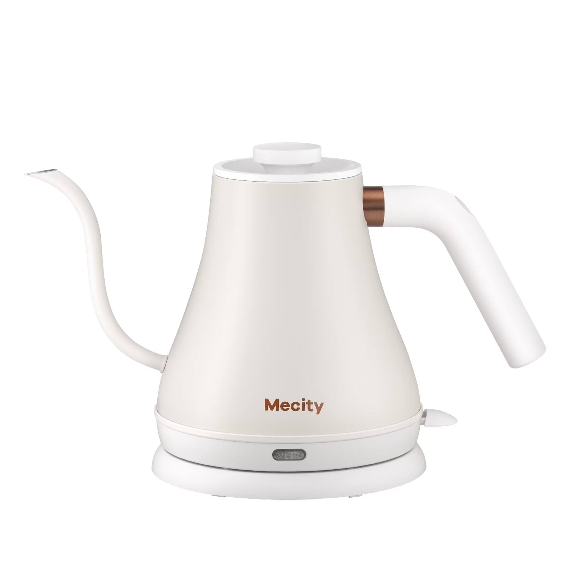 Front. Mecity - Mecity Basic Gooseneck Kettle, Stainless Steel, Fast Heating, Auto Shut Off, 0.8 L, 1000W, White - White.