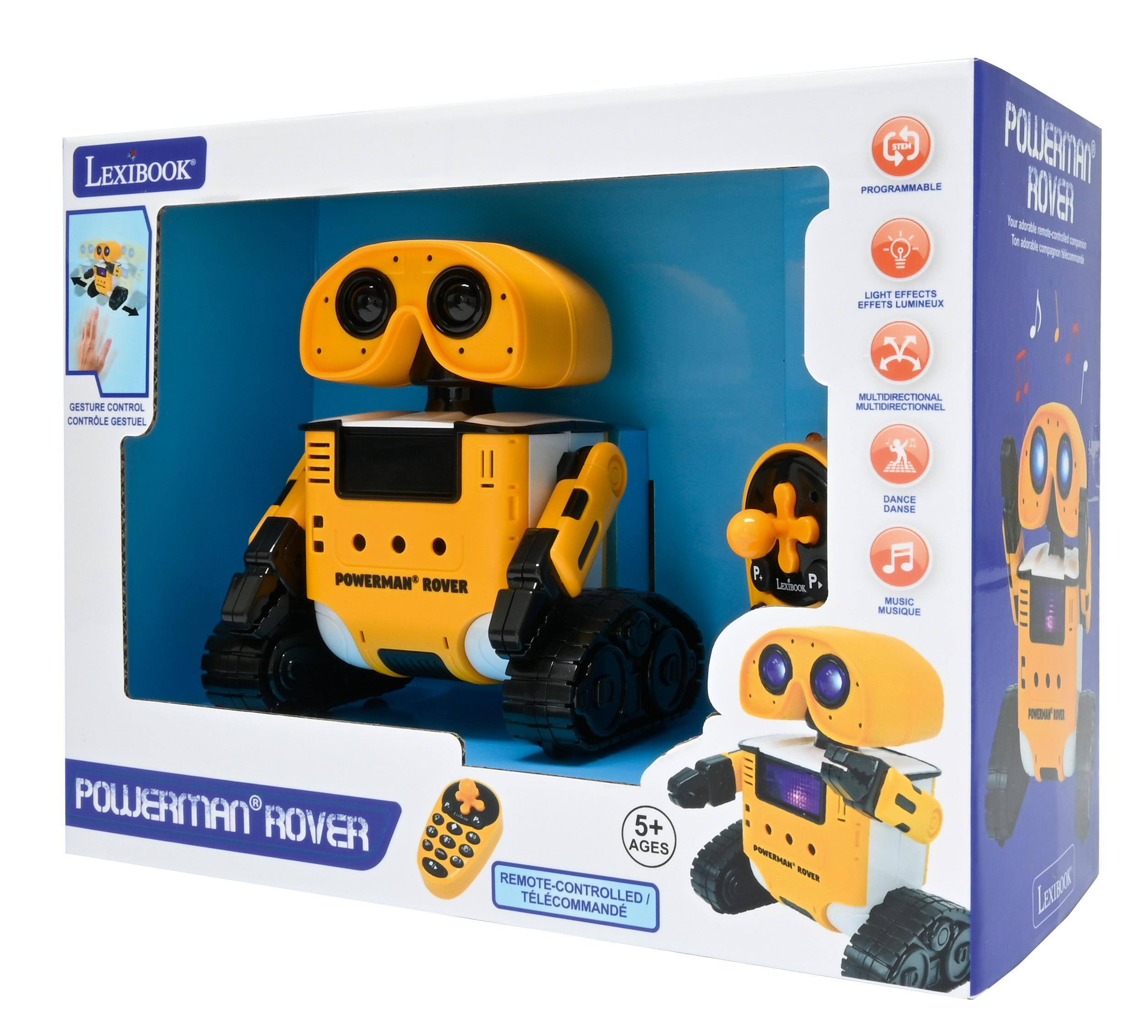 LEXIBOOK POWERMAN ROVER

- PROGRAMMABLE
- LIGHT EFFECTS
- MULTIDIRECTIONAL
- DANCE
- MUSIC
- REMOTE-CONTROLLED

AGES: 5+