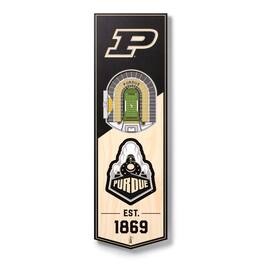YouTheFan - Purdue Boilermakers 6'' x 19'' 3D StadiumView Banner - Multicolor
