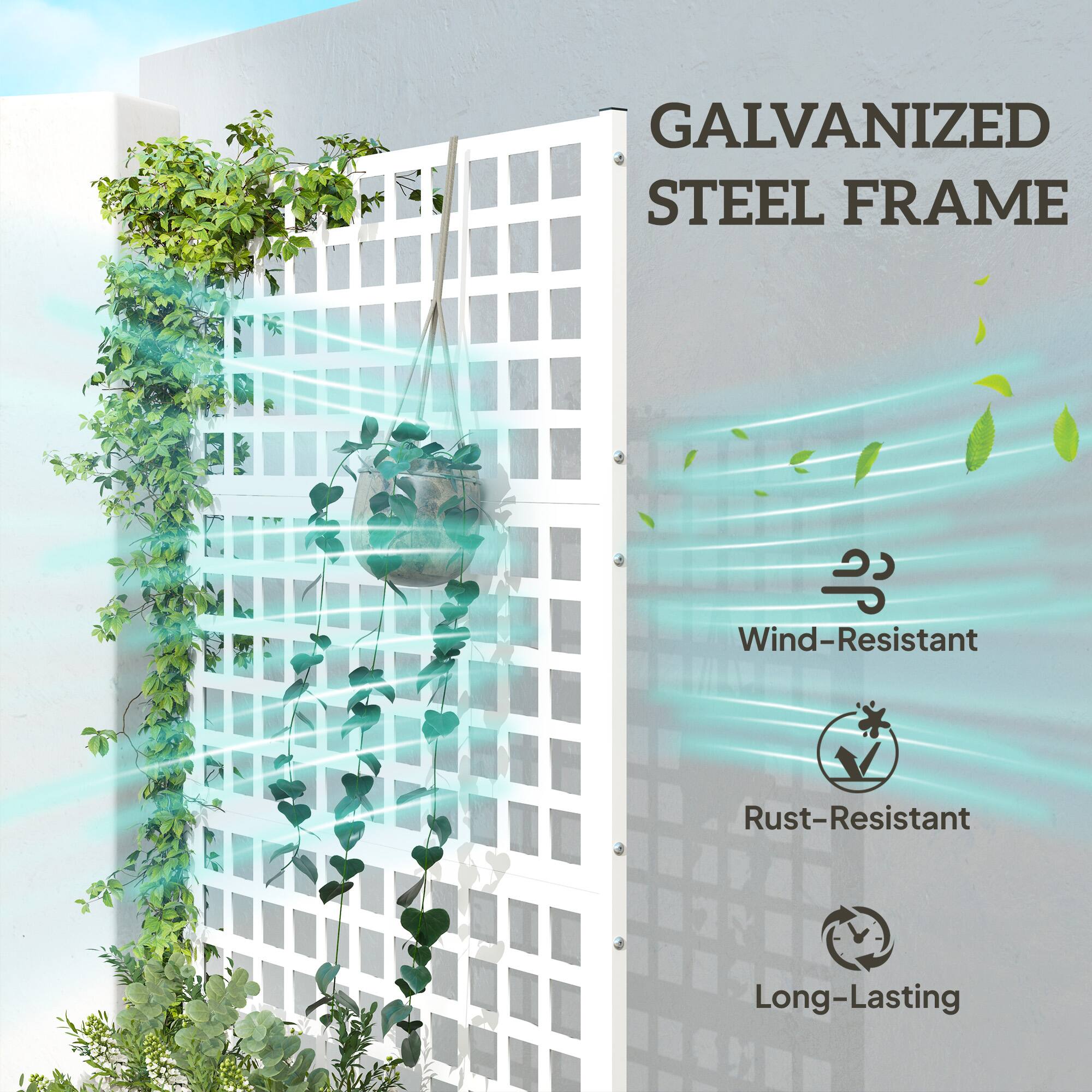 GALVANIZED STEEL FRAME  
Wind-Resistant  
Rust-Resistant  
Long-Lasting