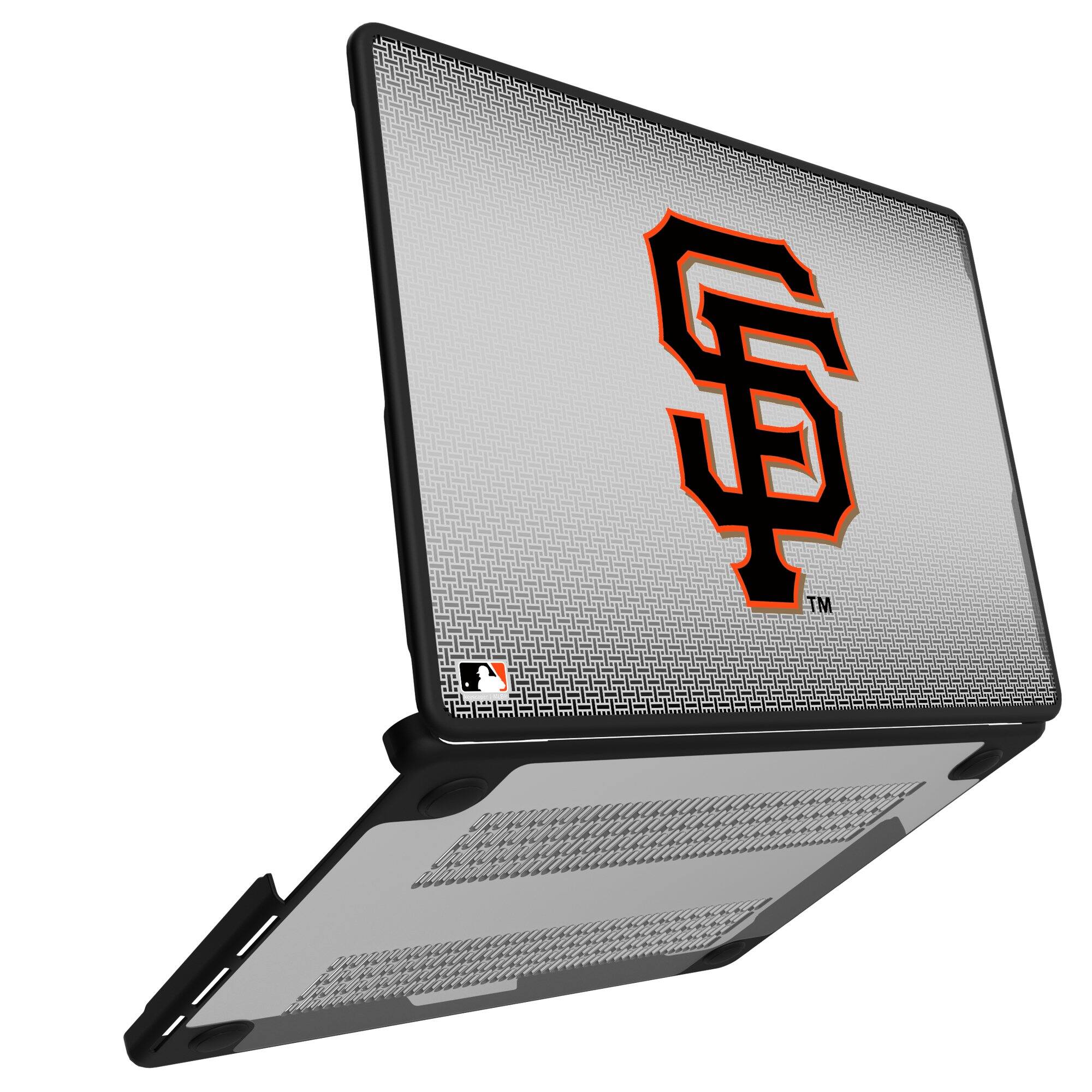 Alt View 1. Keyscaper - San Francisco Giants Linen MacBook Case - Pro 14 in - Multicolor.