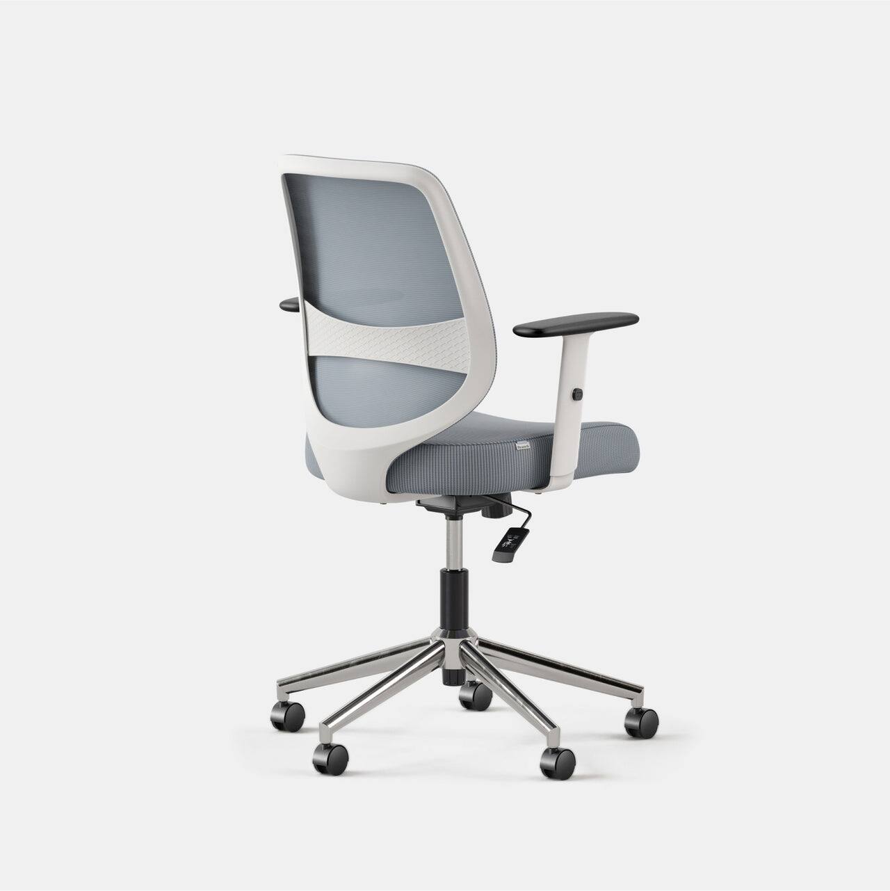Left. Branch Furniture - Daily Chair – Office Chair with Swivel, Lumbar Support, Adjustable Arms, Sustainable & Comfortable Seating - Slate.