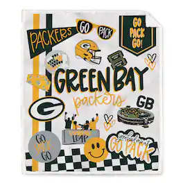 Pegasus - Green Bay Packers 60" x 70" Loco Fan Ultra Cozy Sherpa Blanket - Multicolor