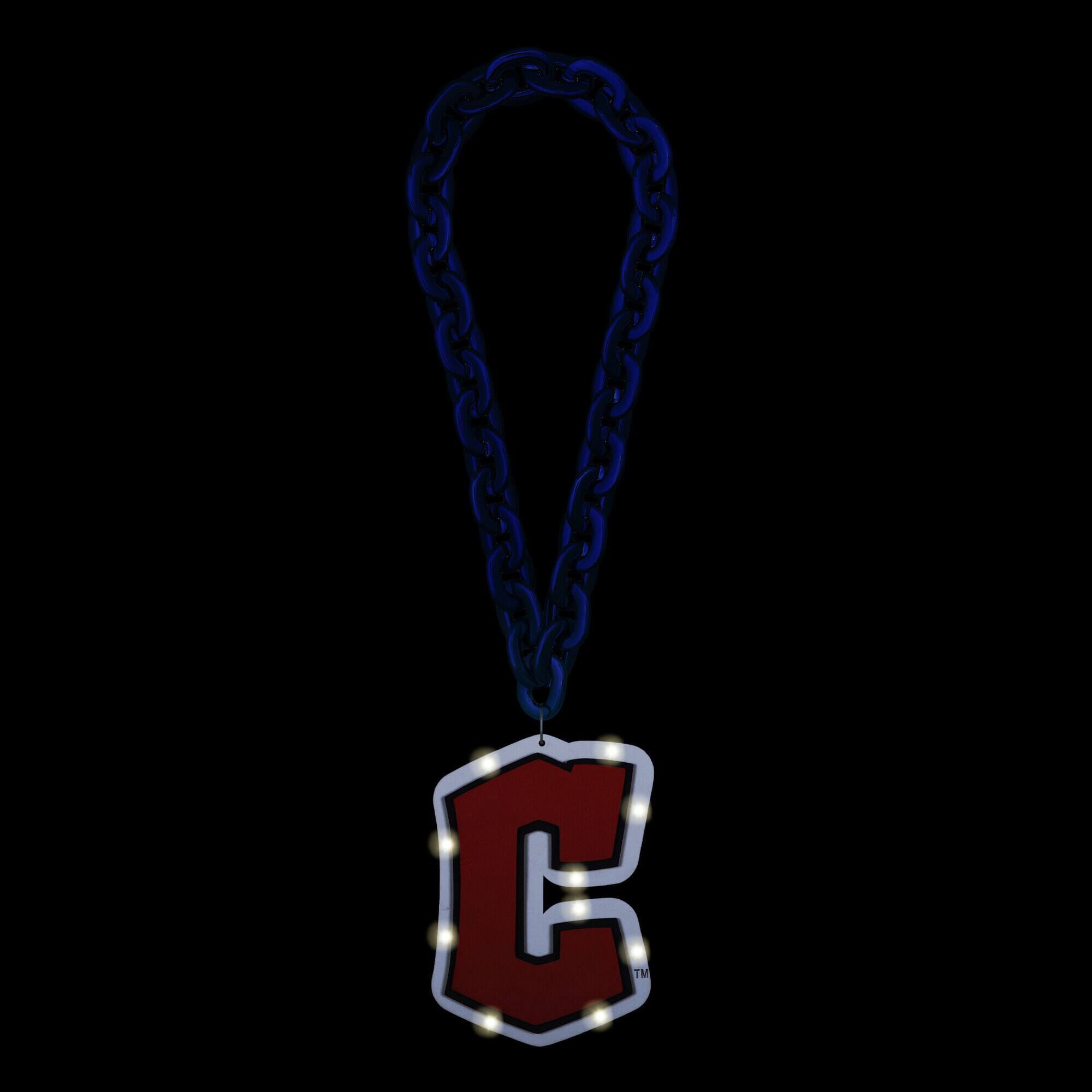 Alt View 1. FOCO - Cleveland Guardians Light Up Big Logo Fan Chain - Multicolor.