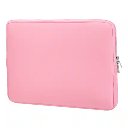 Front. Unique Bargains - Laptop Case - Polyester Computer Sleeve Carrying Bag, Shockproof Protective Cover for 14" Notebook - Pink.