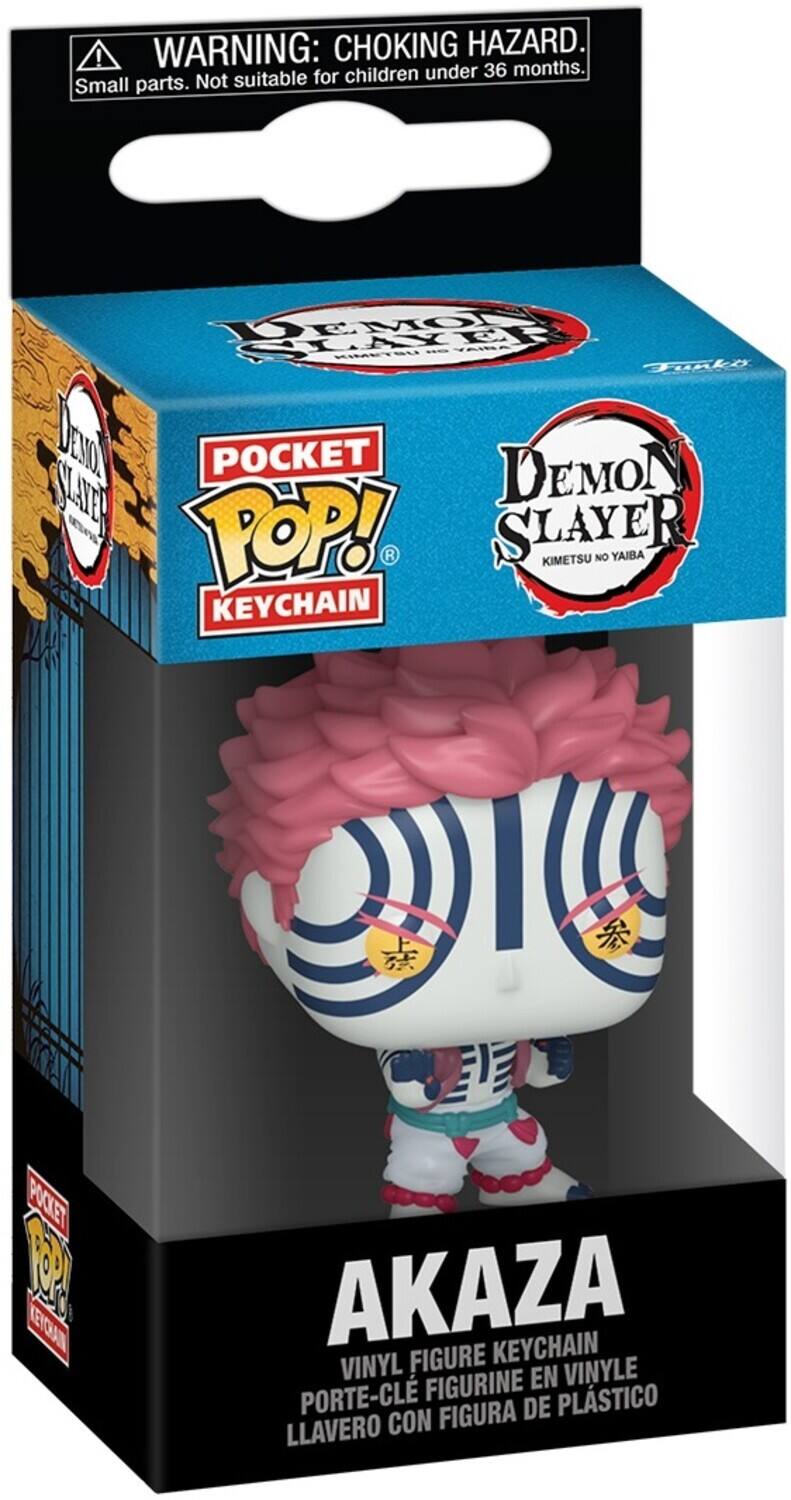 **WARNING: CHOKING HAZARD.**  
Small parts. Not suitable for children under 36 months.

**POCKET POP! KEYCHAIN**  
**DEMON SLAYER**  
**KIMETSU NO YAIBA**

**AKAZA**  
VINYL FIGURE KEYCHAIN  
PORTE-CLE FIGURINE EN VINYLE  
LLAVERO CON FIGURA DE PLÁSTICO