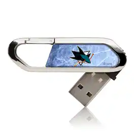Keyscaper - San Jose Sharks Ice Flood Clip USB Flash Drive-16 GB USB-C - Multicolor