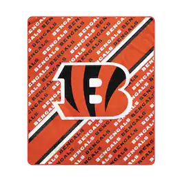 Pegasus - Cincinnati Bengals 60" x 70" Diagonal Lined Wordmark Ultra Soft Blanket - Multicolor