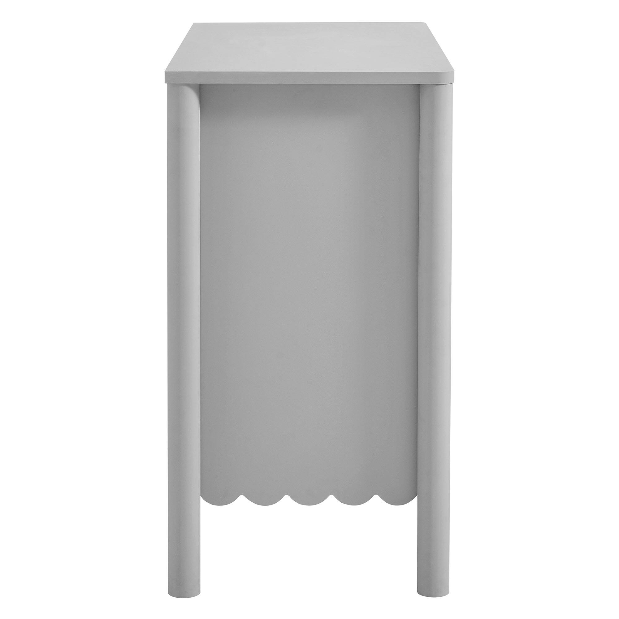 Alt View 2. Modway - Emmeline 35" 2-Door Scalloped Sideboard Cabinet by Modway - Light Gray.