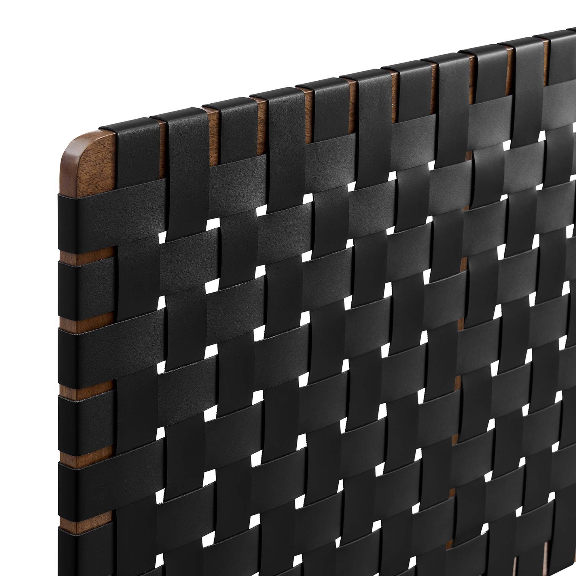 Alt View 1. Modway - Sparta Weave Vegan Leather Full Headboard by Modway - Black.