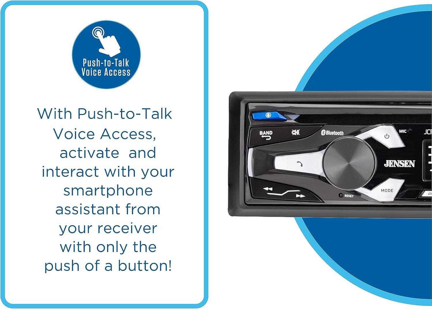 Push-to-Talk Voice Access

With Push-to-Talk Voice Access, activate and interact with your smartphone assistant from your receiver with only the push of a button!