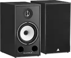 Front. Triangle - Triangle HiFi Bookshelf Speakers - Borea BR03, Black Ash, Pair - BLACK.