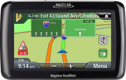 Front Standard. Magellan - Refurbished RoadMate 2036T-LM GPS - Black.