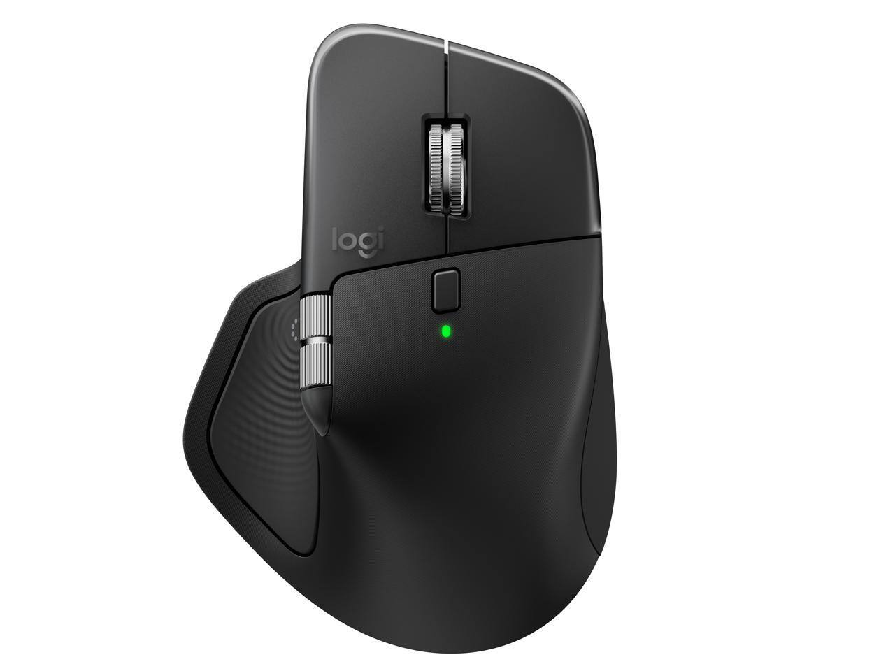Alt View 1. Logitech - Logitech MX Master 4 - Wireless Bluetooth Mouse, Ergo, Haptic Feedback, Custom Vibration - Black - Black.