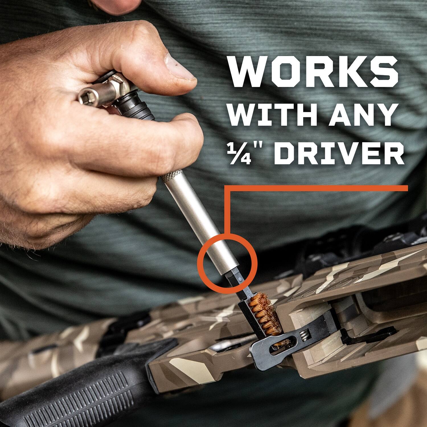 WORKS WITH ANY 1/4" DRIVER