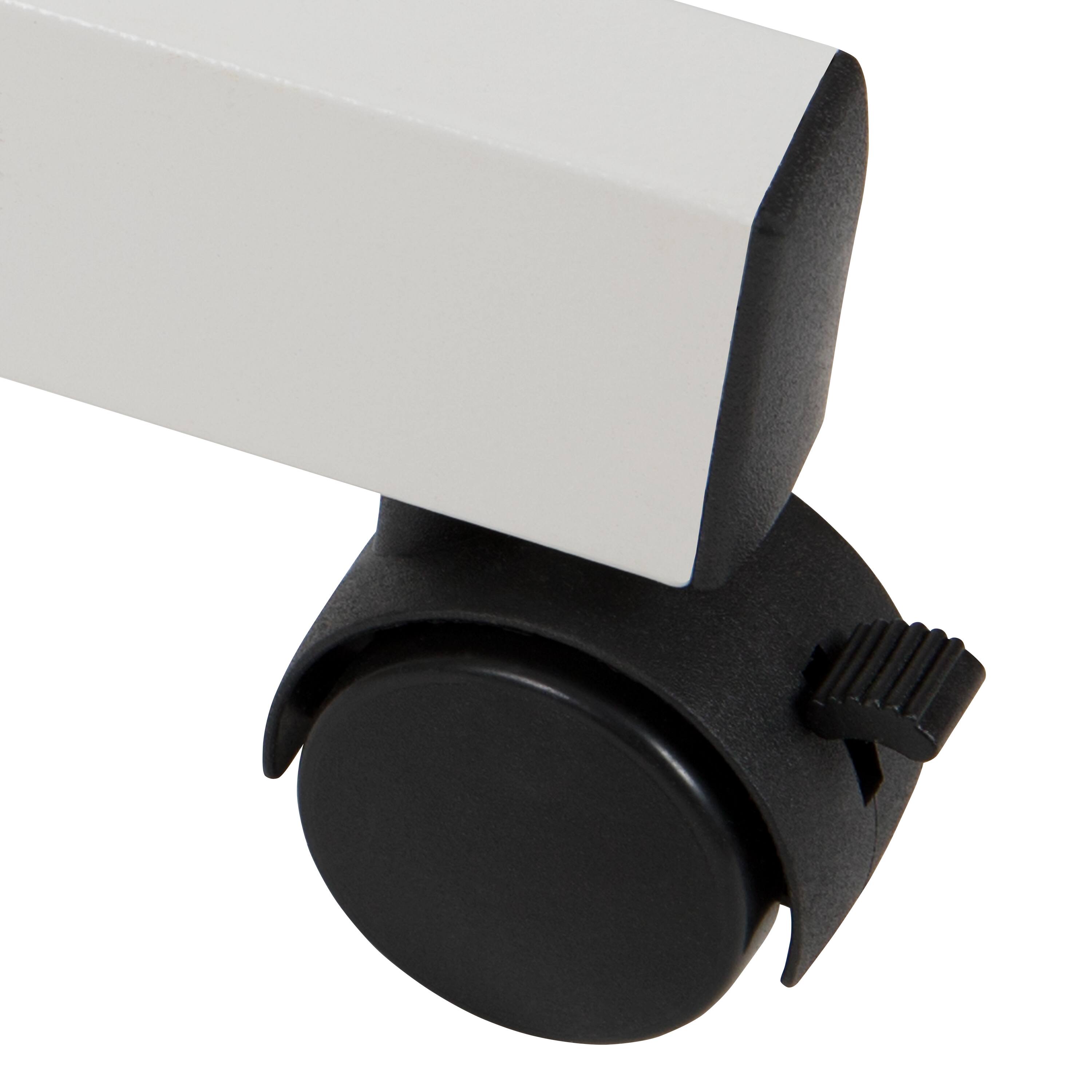 Alt View 9. Emma + Oliver - Double-Sided Mobile White Board Stand with Pen Tray - White.