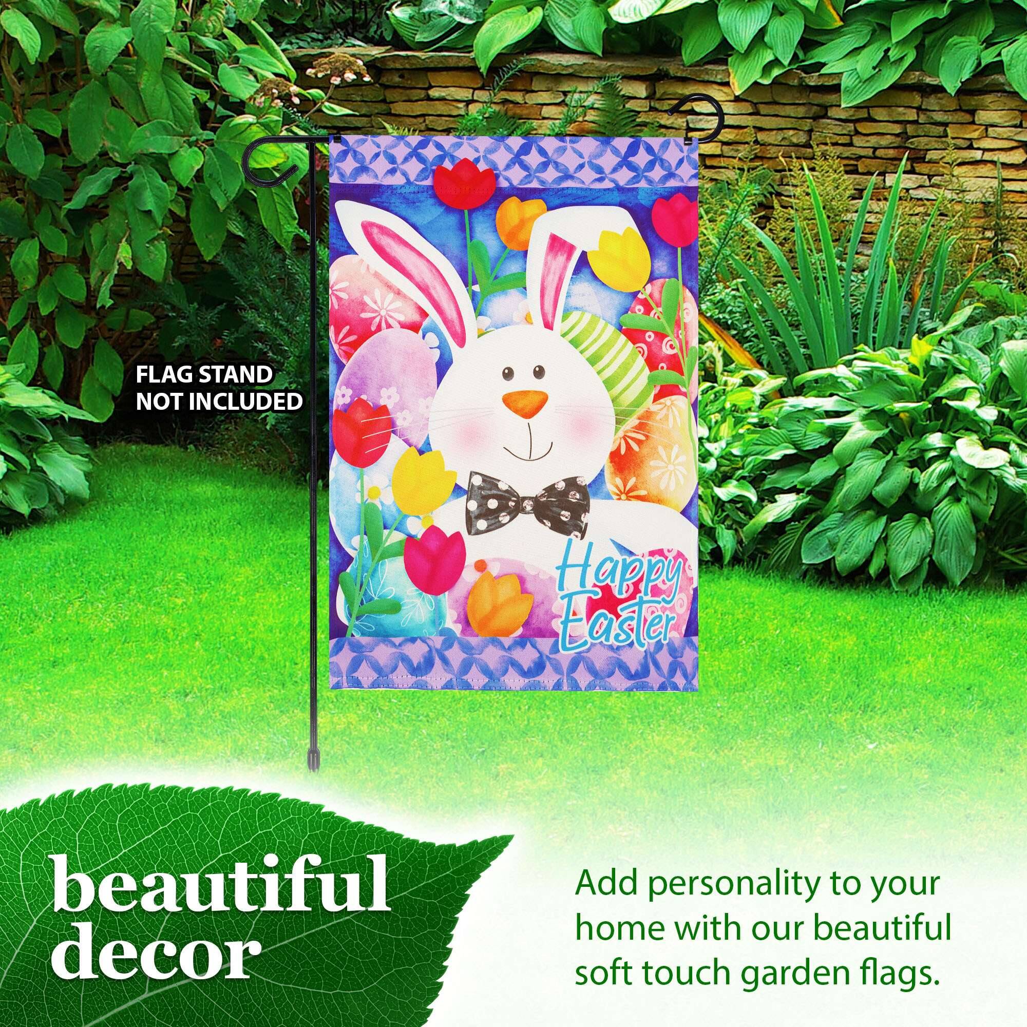 FLAG STAND NOT INCLUDED

Happy Easter beautiful decor

Add personality to your home with our beautiful soft touch garden flags.
