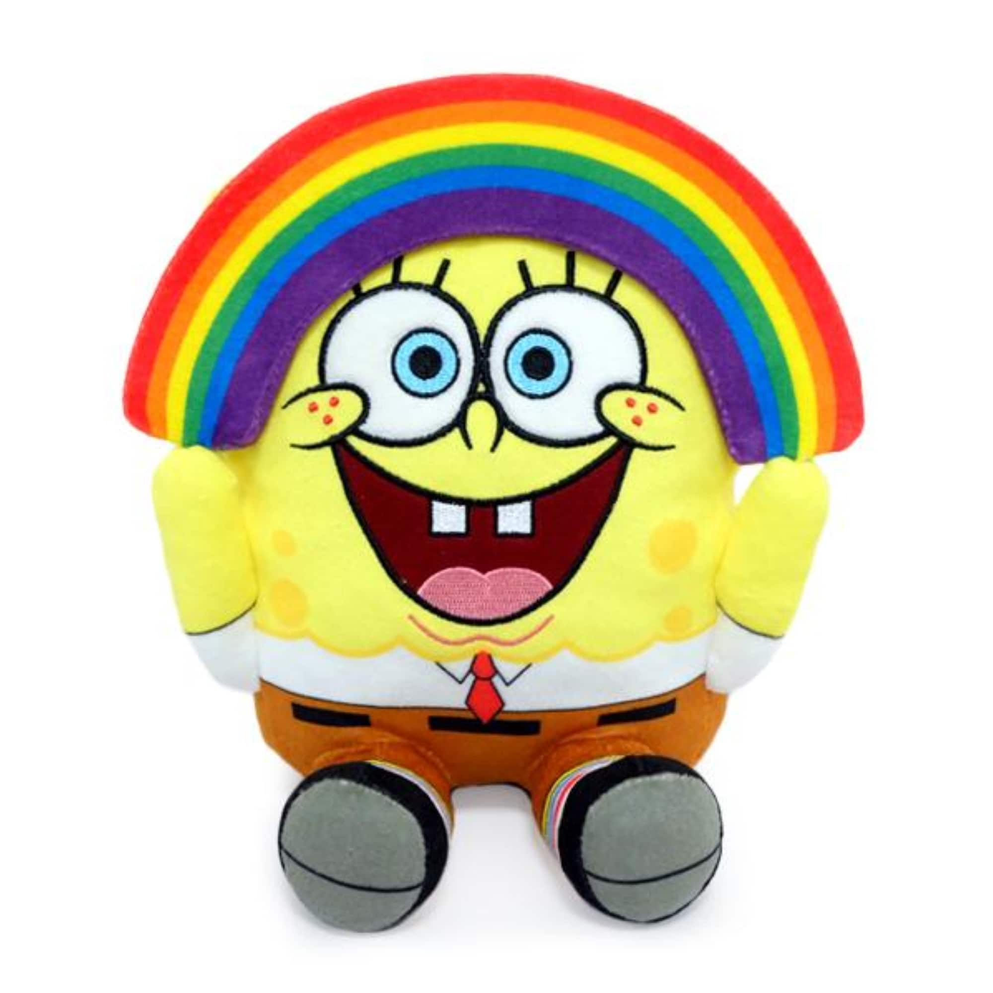 Front. NECA - SpongeBob - 8" Phunny Plush- Rainbow.