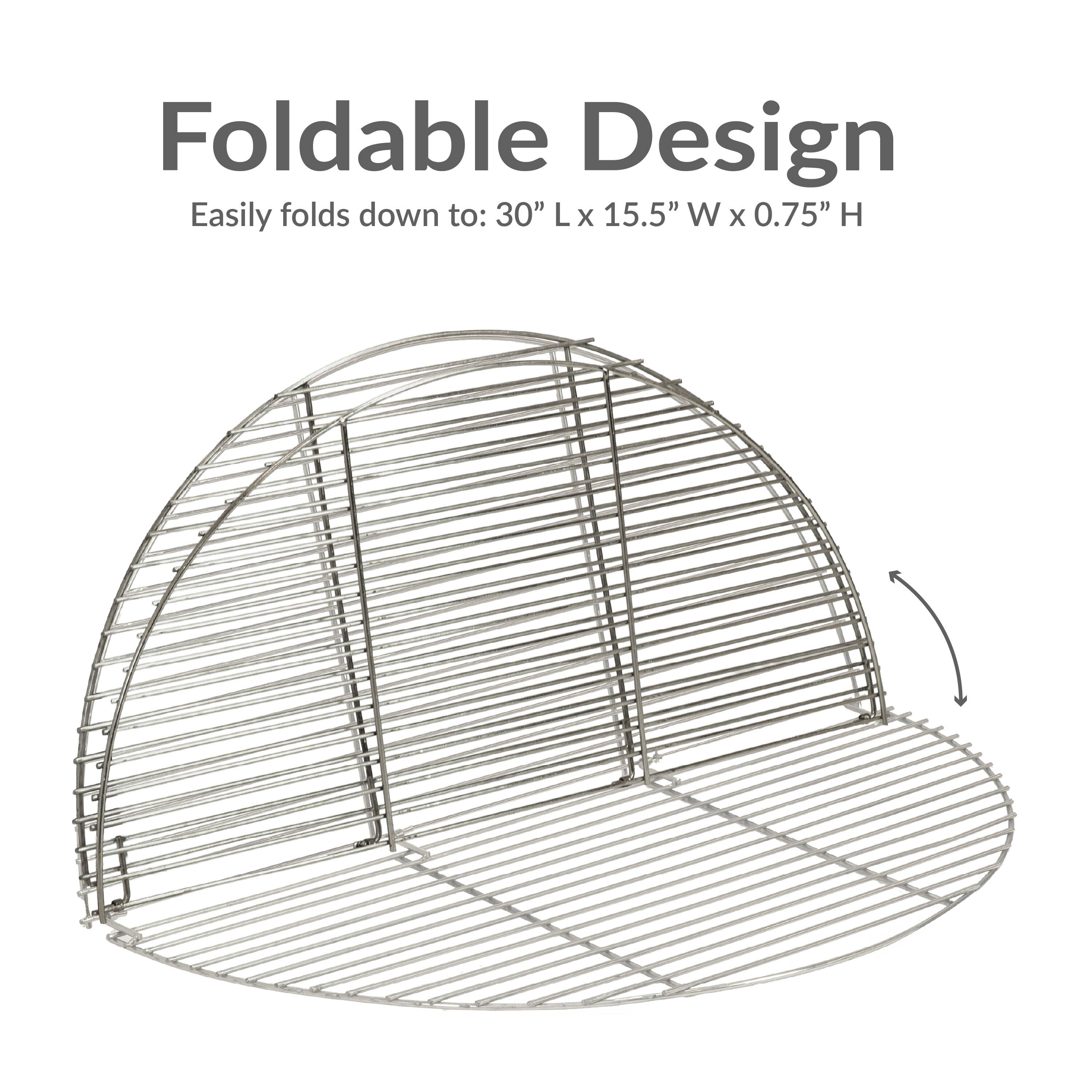 Foldable Design  
Easily folds down to: 30" L x 15.5" W x 0.75" H