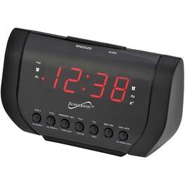 Supersonic - SC-383U Dual Alarm Clock Radio with USB Charging Port.