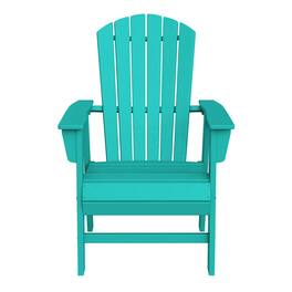 WestinTrends - Dylan Outdoor Patio Shell-back Adirondack Dining Chair Weather Resistant - Turquoise