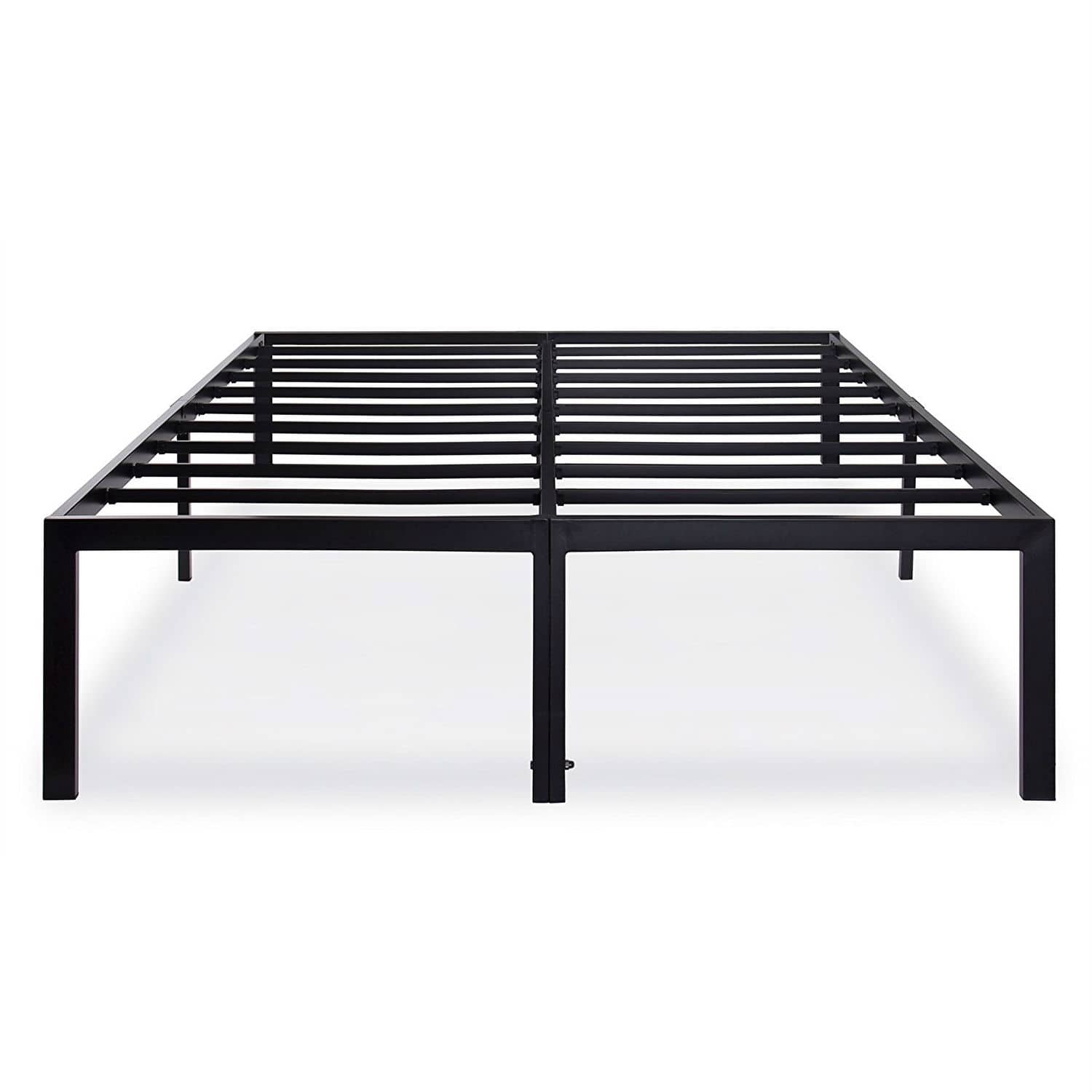 Hivvago - King size 18-inch High Rise Heavy Duty Metal Platform Bed Fame with Steel Slats - Black